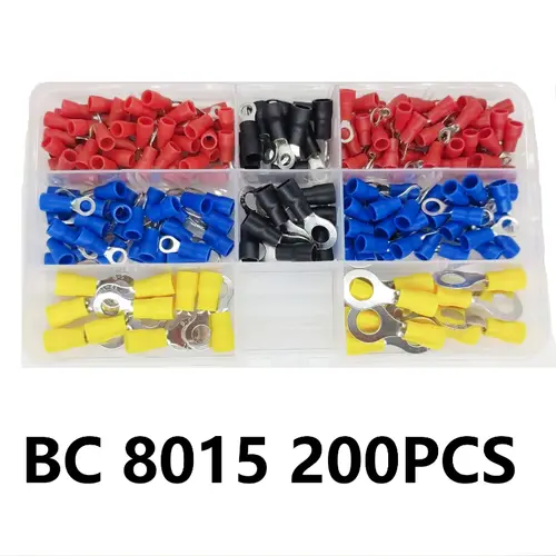 Insulated Cable Connector Electrical Wire Crimp Spade Butt Ring Fork Set Ring Electric Crimp lugs Rolled Terminals Assorted Kit - Image 13