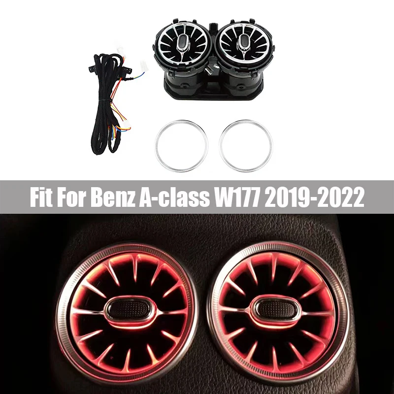 

Suitable for Mercedes Benz A-Class W177 2019 - 2022 Models 64 Color Colorful Luminousrear Air Outlet Replacement Installation