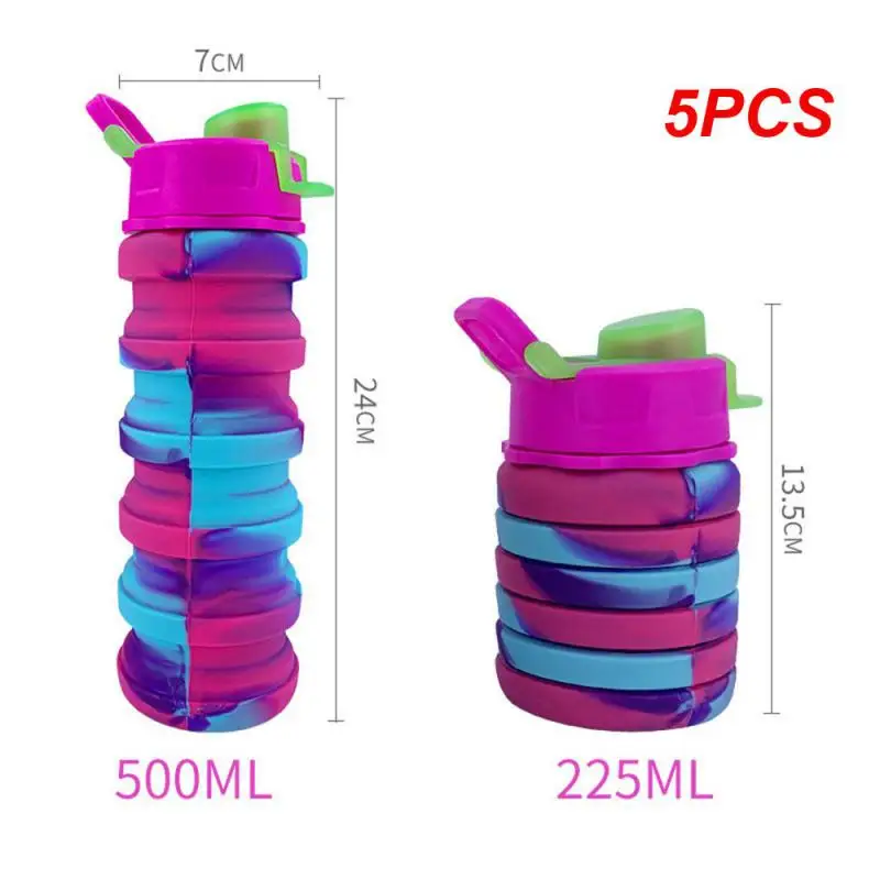 

5 шт., складная бутылка для воды с крышкой