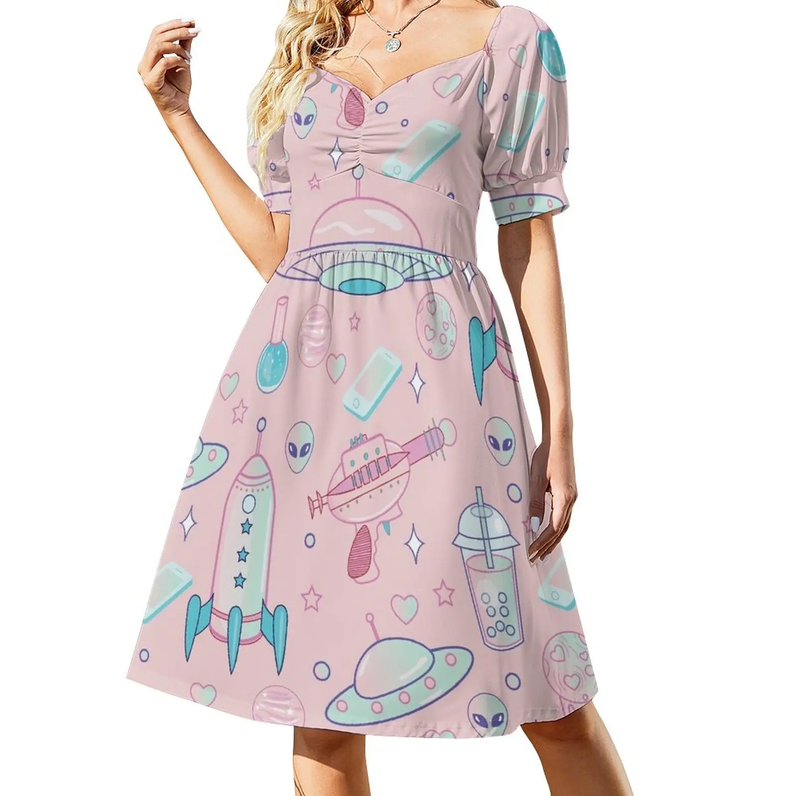 

Galaxy Babe Pattern Dress dresses for woman Beachwear Dresses gala