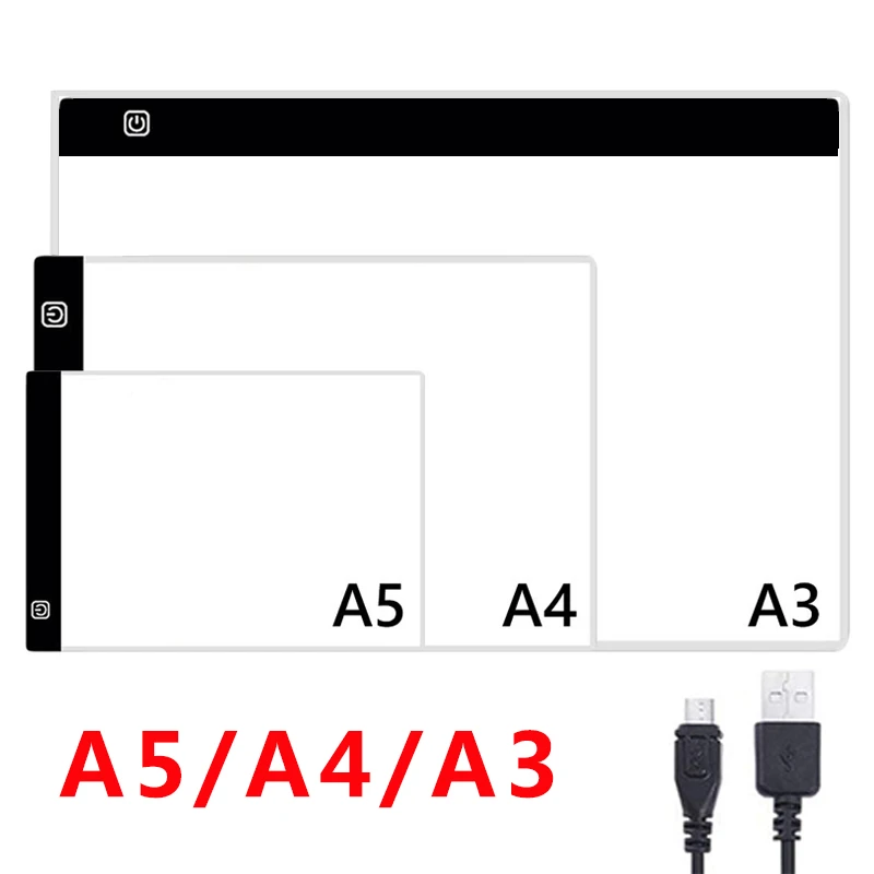 A5/A4/A3 Size Three Level Dimmable Led Light Pad,Tablet Eye Protection