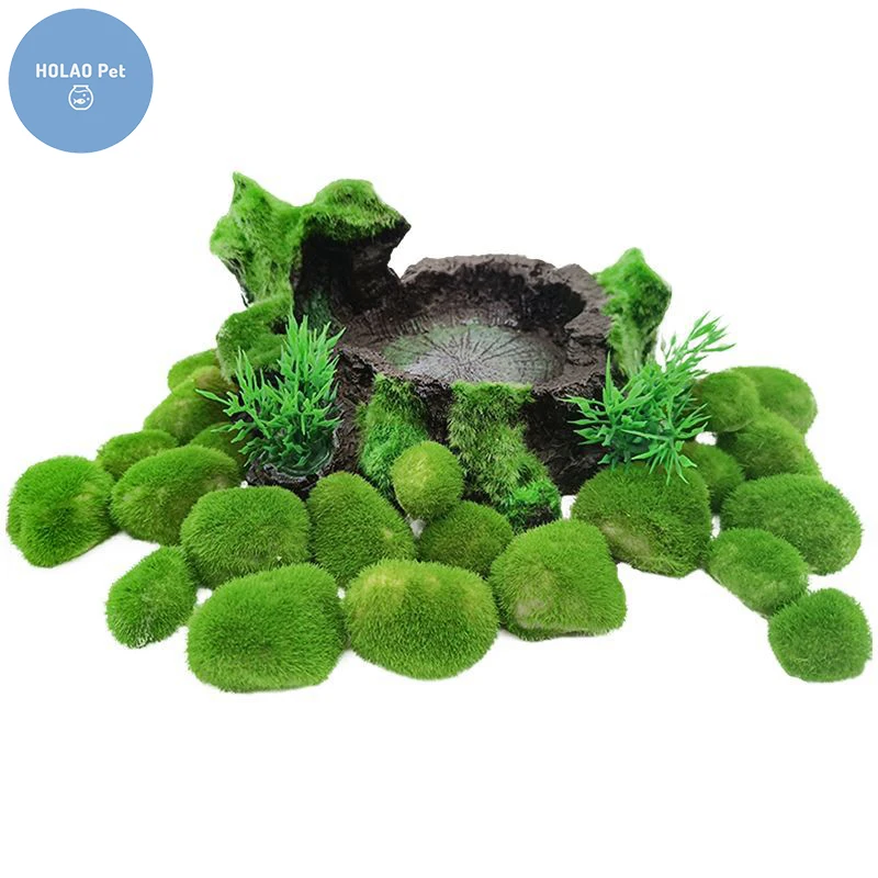 GreenAlgaeBallFishTankGrassDecorationAquariumSeaweedAccessoriesFishbowlPlantDecor