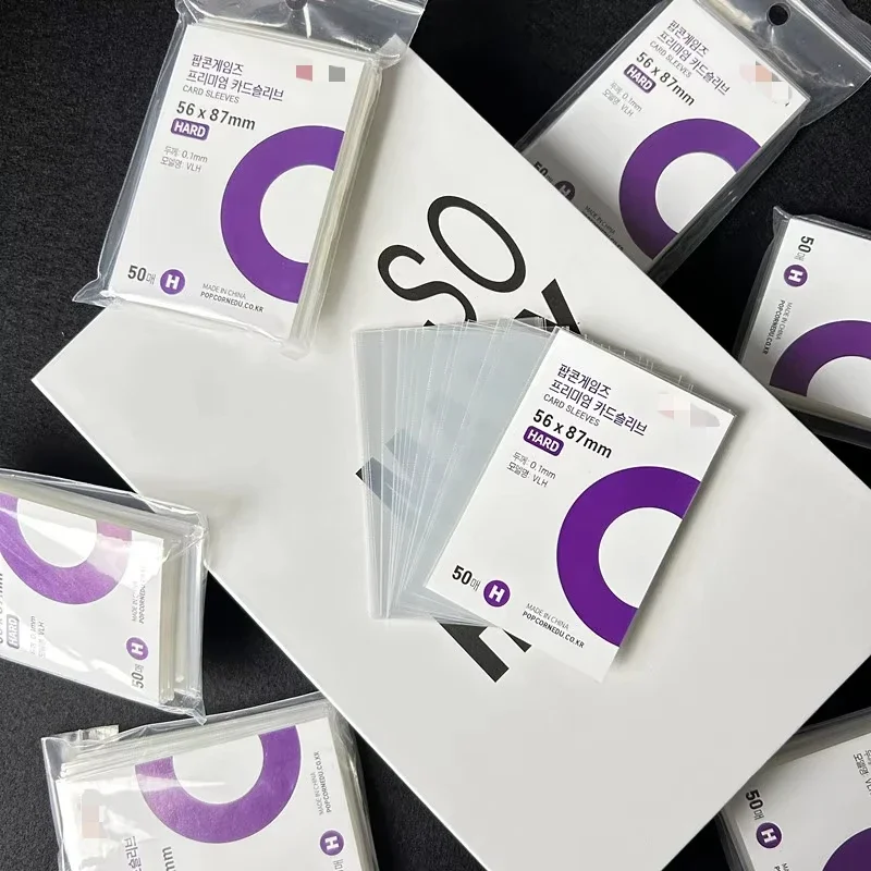 50pcs Korean original card cover Kpop star small card transparent protective film high transparency protective cover photo card holder photocard protector photocard holder