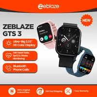 New Zeblaze GTS 3 Voice Calling Smart Watch Ultra-big 2.03'' HD Screen 24H Health Monitor 100+ Sport Modes 200+ Watch Faces 1