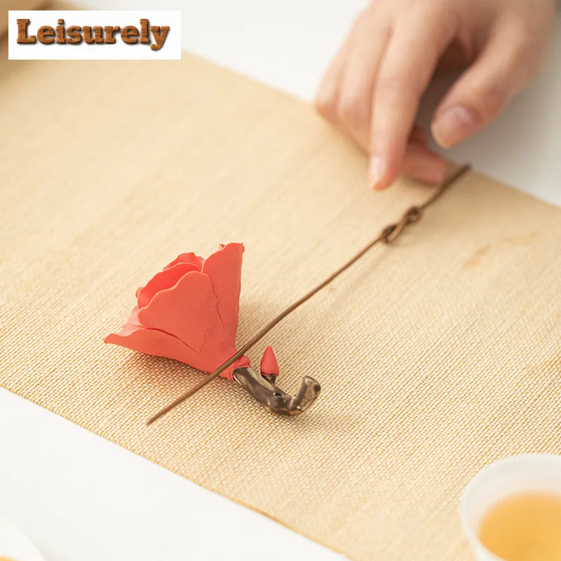 Rose Incense Holder Diffuser Incense Burners Aromatherapy Scented Aromatic Candles Censer Tea Services Accessories Ornaments