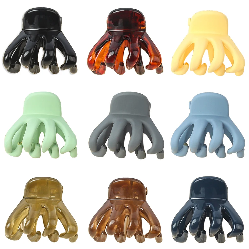 

4pcs/lot 2.5cm Fashion Hair Claw Clips for Women Girls Hair Accessories Plastic Small Crab Hairpin Clamp Hairclip Headwear Gifts