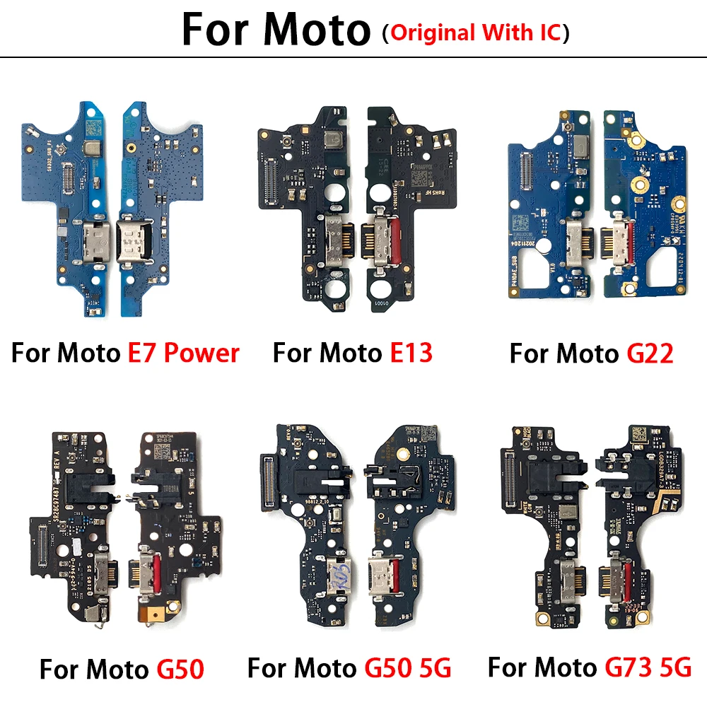 

100% оригинальный для Moto E13 E7 Power G22 G50 G73 5G USB-порт для зарядки док-станция разъем для зарядки плата микрофона гибкий кабель