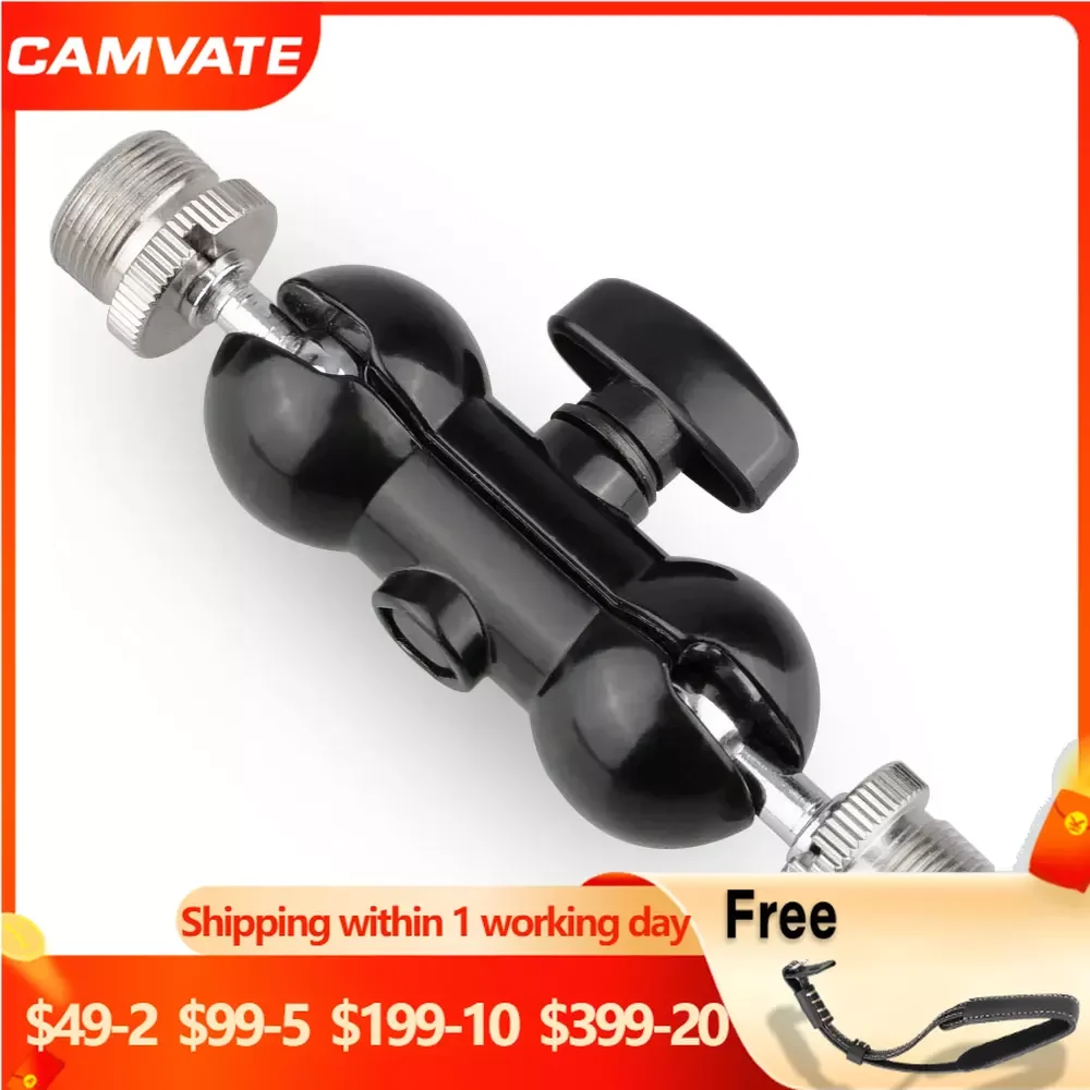 

CAMVATE Ball Head Magic Arm With Double-ended 5/8"-27 Male Screws For Microphone Stand Camera Mount Photography Accessories