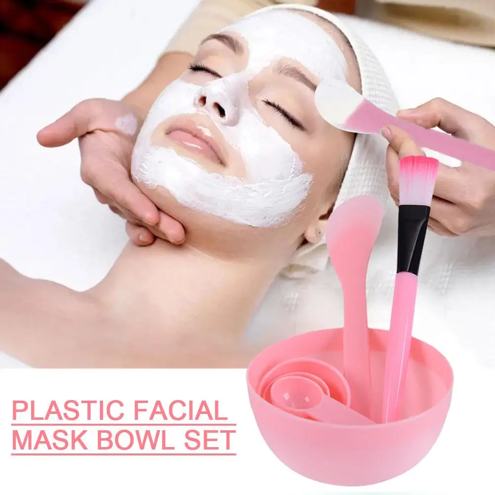 

6pcs Plastic Facial Mask Bowl Set Mask Brush Measuring Beauty Spoon Cosmetic Care Mixing Makeup Supplies Tools Woman Skin D B4L6