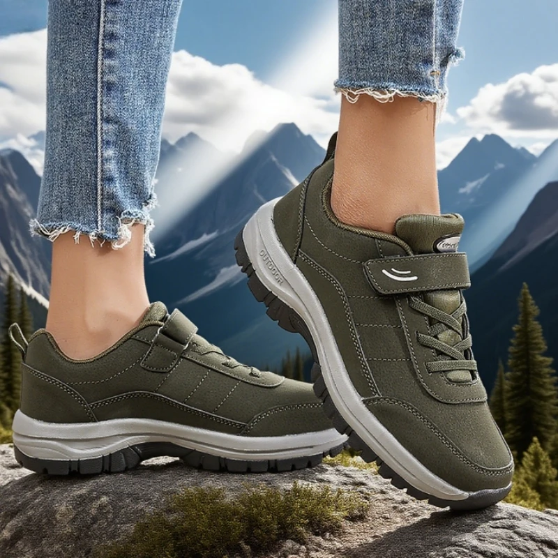 Spring and Summer Women Sneakers Fashion Luxurious Wedge Design Outdoor Platform Walking Shoes 2025 Travel Camping Hiking Shoes