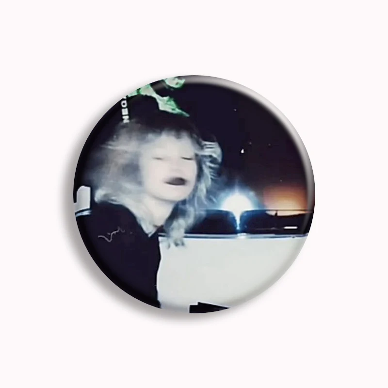 Crystal Castles Soft Button Pin I Love Crystal Castles Brooch