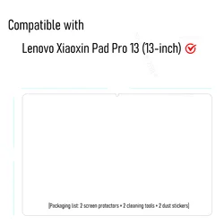 Lenovo Xiaoxin Pad Pro 13 Premium Tempered Glass Screen Protector - Clear Damage - Proof Film, 2 - Pack (2 - Xiaoxin Pad Pro 13)