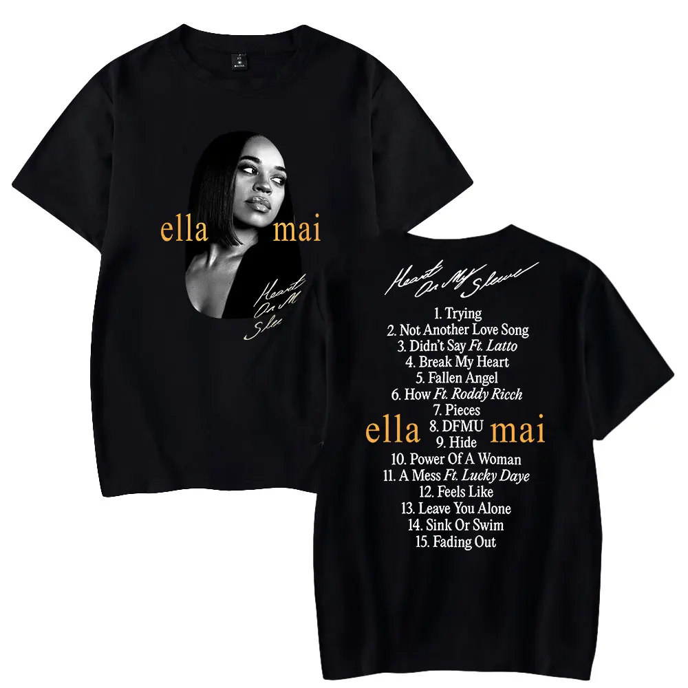 

Ella Mai Merch T-shirt Print Summer Men/Women Streetwear Tshirt Shirt Short Sleeve New Logo Tee
