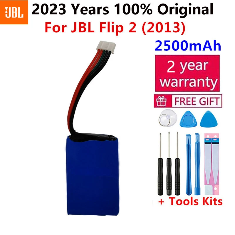 

2500mAh Battery AEC653055-2P for JBL Flip 2 (2013), Flip II (2013),please check the connector is 5 wires Batteries Bateria