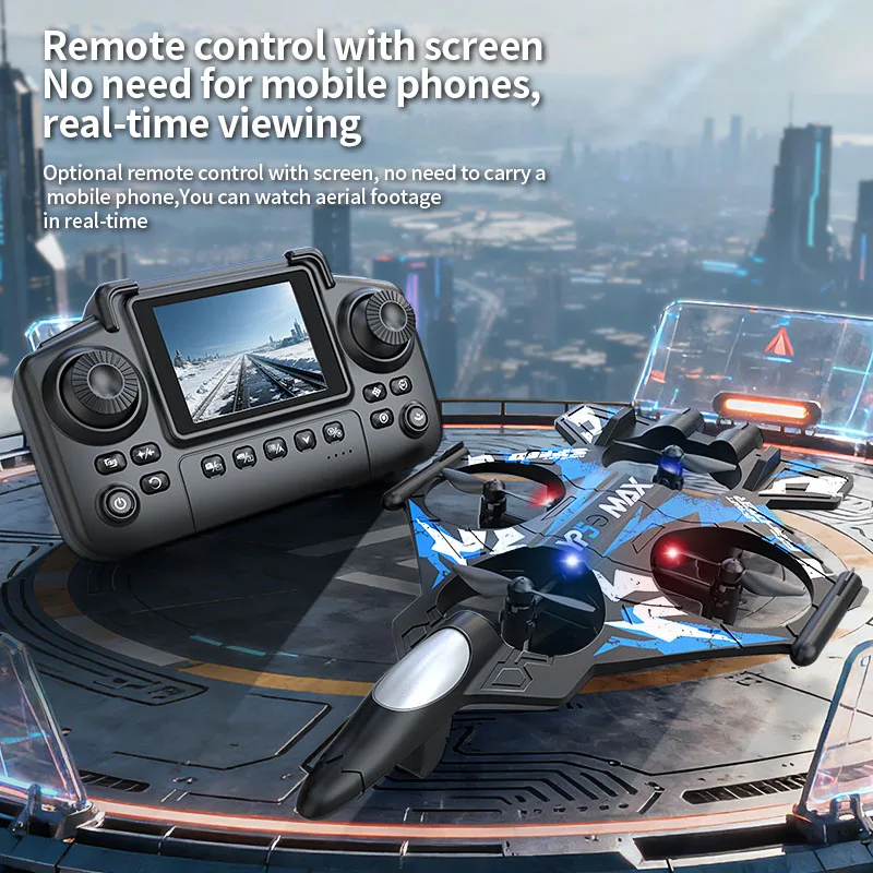 2026년 신제품 YP5MAX RC 폼 비행기 2.4G 와이파이 스턴트 텀블링 헬리콥터 컬러 LED 라이트 소년 선물