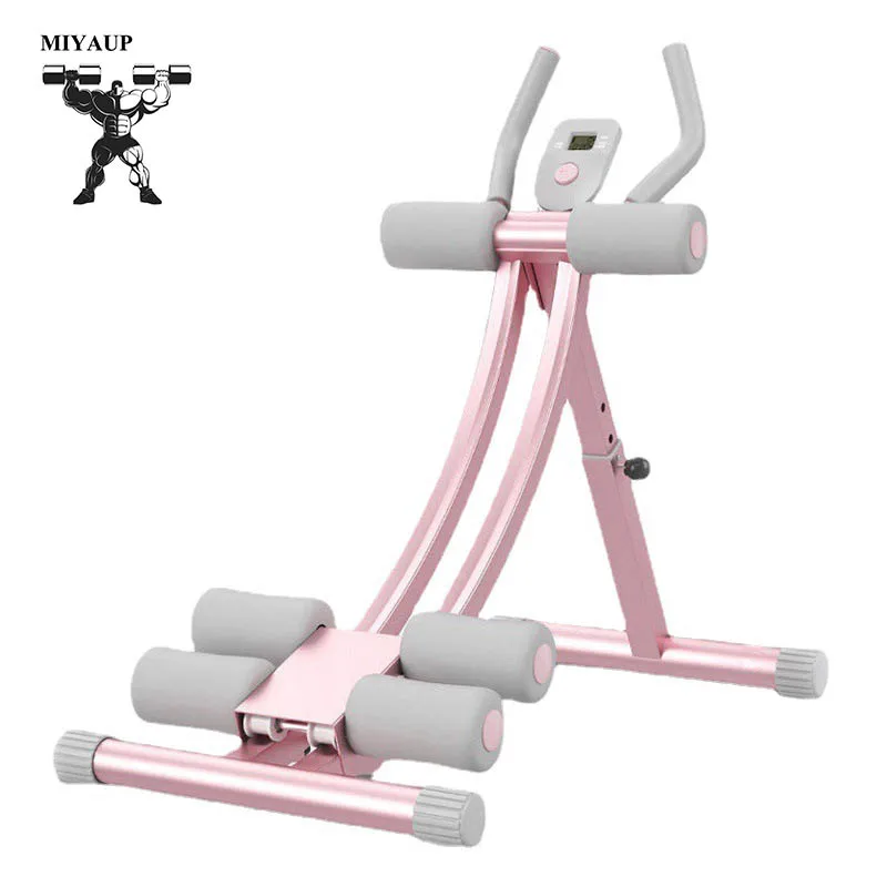 MIYAUP-Pink Indoor Waist Beauty Abdominal Health Device, Contraction Machine, Folding Roller Coaster