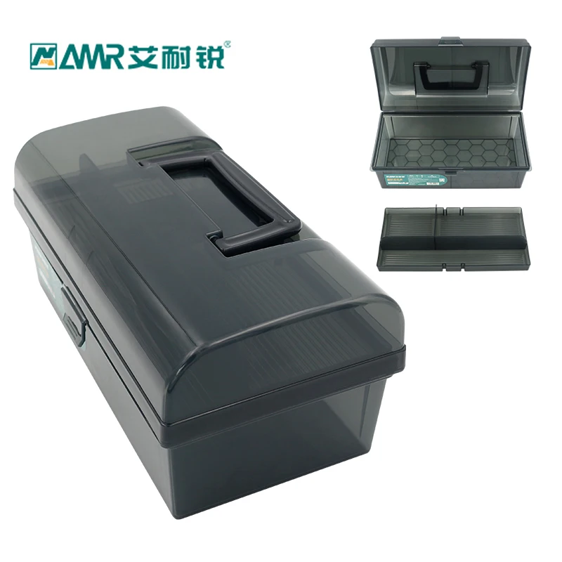 صندوق أدوات أنيق من AMR ذو طبقتين، مصنوع من البلاس...