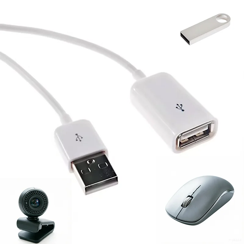USB 2.0 A형 남성-여성 연장 데이터 확장 케이블, 아이폰 6 플러스, 삼성 노트4, S6 엣지, 노트북용 추가 충전 케이블