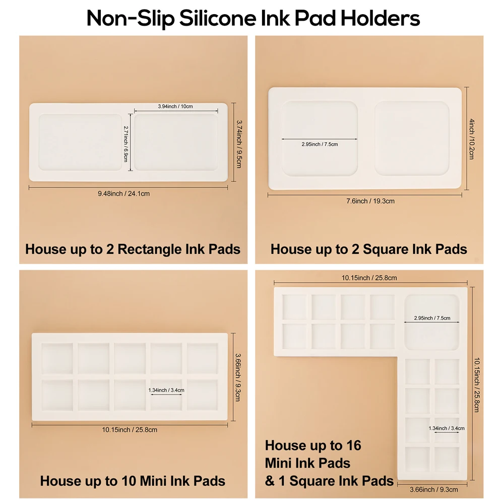 Ink Pad Holder 4 Style L-Shape Rectangle DIY Storage Tool for Card Album Making storage box plastic storage box storage container