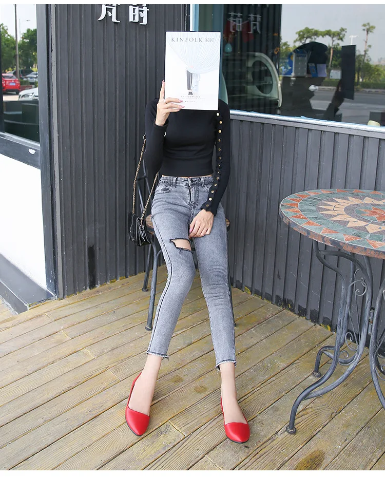 Zapatos planos con punta estrecha para mujer