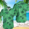Summer Hawaiian 3D Animal Cranes Printing Shirts Palm Tree Graphic Short Shirts Men Fashion Harajuku Clothing Y2k Tops Blouses 3