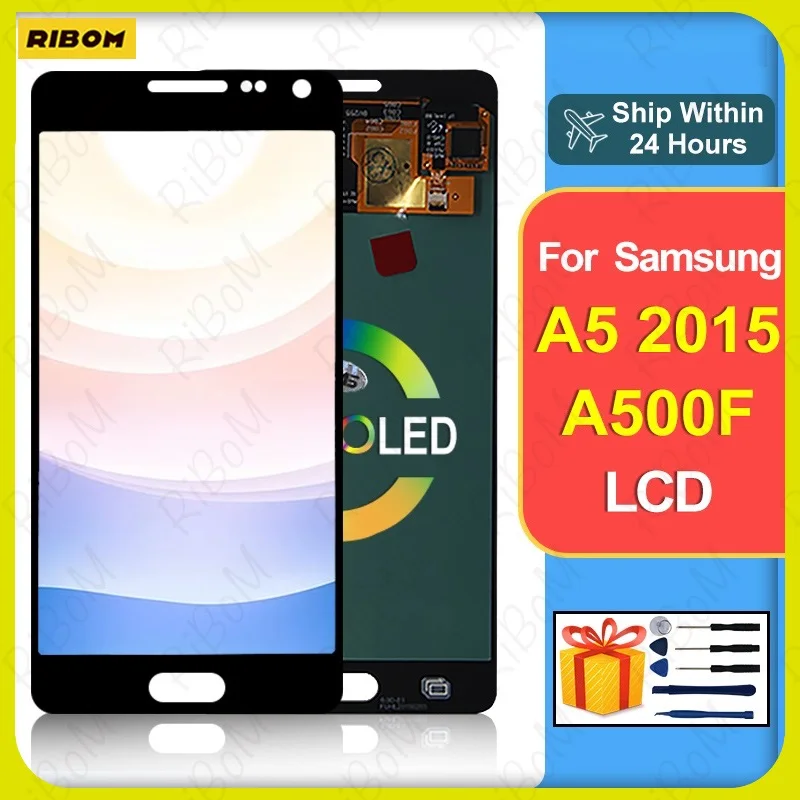 New Super AMOLED For Samsung Galaxy A5 2015 LCD Touch Screen Digitizer A500 Display A500FU A500F |