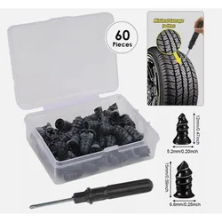 Comprehensive 60 - Piece Tire Repair Kit with Screwdriver and Storage Box for DIY Flat Tire Fixes (60pcs)