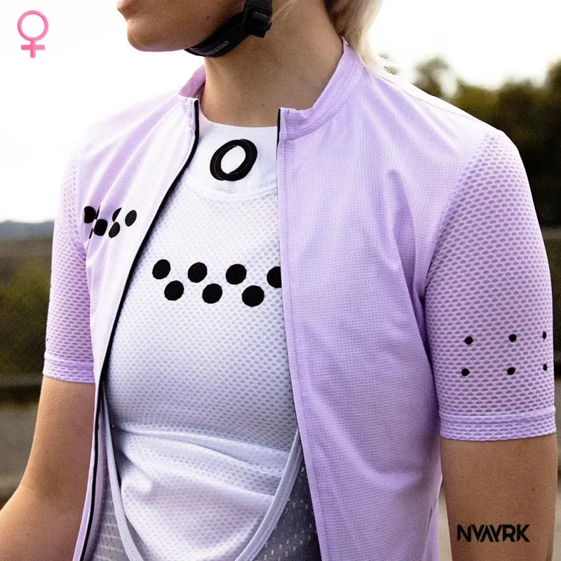 Cycling jersey women Colorful rainbow color series short air mesh sleeve cycle wear MTB Female bike riding shirt