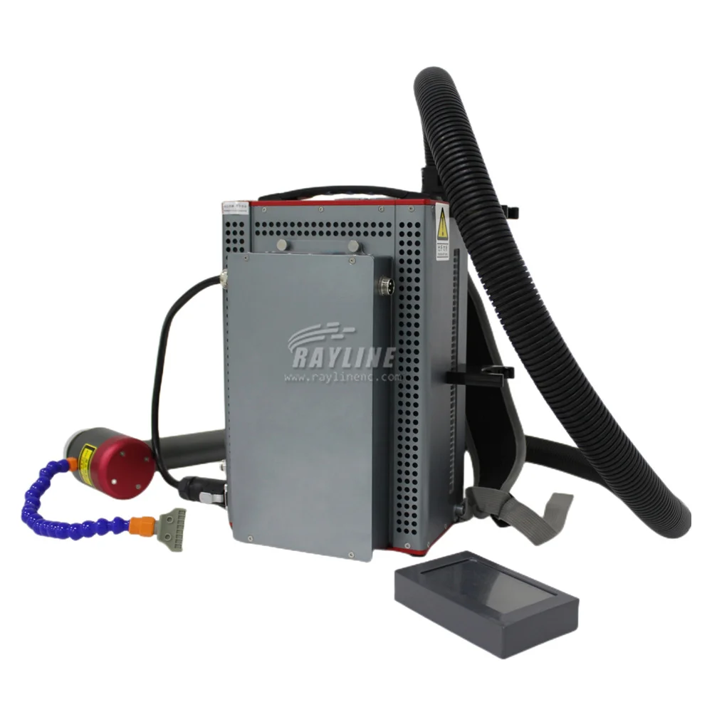 50w 100w 200w 500w portable handheld backpack pulsed mobile fiber laser cleaner rust removal cleaning machine 2