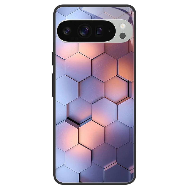 Silicone Bumper Hard Shell Phone Case with Tempered Glass Back Cover