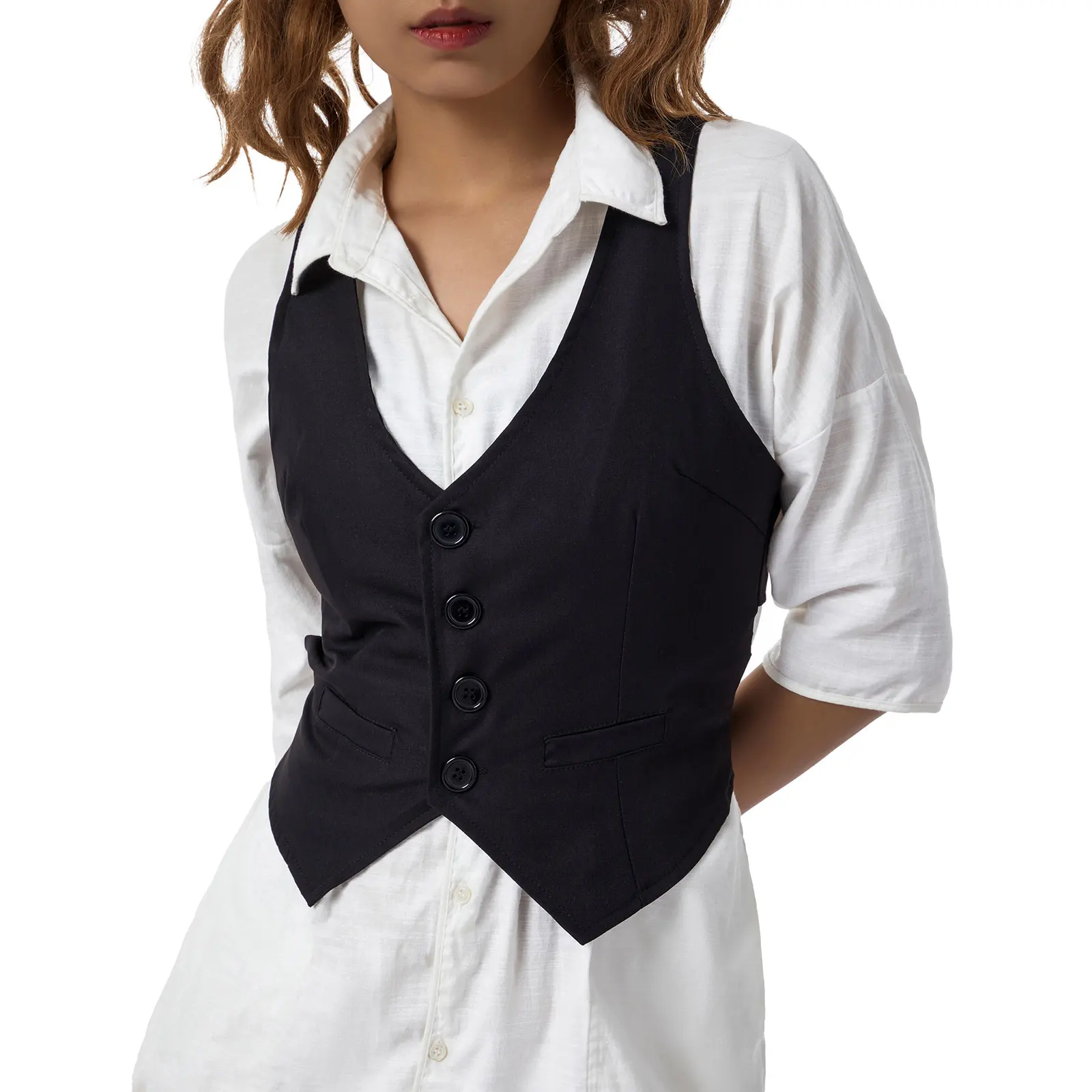 Women Sleeveless Waistcoat Coat Oversized XXL Fashion Solid Color