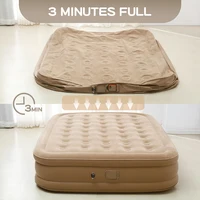 Durable Inflatable Air Mattress Glamping Mats PVC Inflatable Sleeping Mattress Double Height Inflatable Mattress Built-in Pump 5