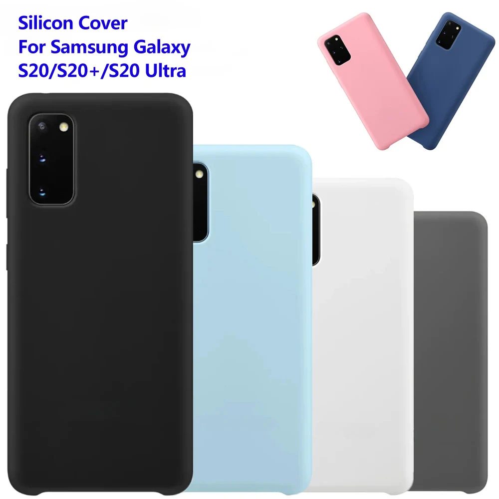 

Silicone Cover Case For Samsung GALAXY S20 S20+ S20Plus S20 Ultra 5G Soft Phone Back Cases