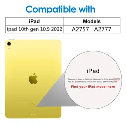 Premium Glass Screen Protector Cover for 2PCS (iPad 10th 10.9 2022)