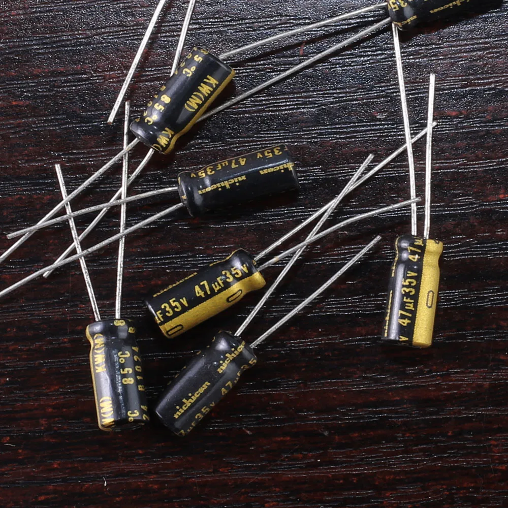 

JAPAN 10PCS Nichicon KW 47uf 35V 47mfd audio Capacitor caps 5mm*11.5mm