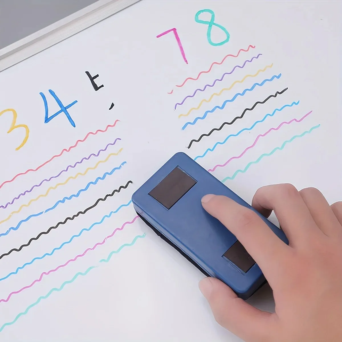 Marker Pens 1-8pcs Bullet Tip 11.3*1cm Whiteboard Dry Erase Markers 8 Color 1pcs Magnet Pen