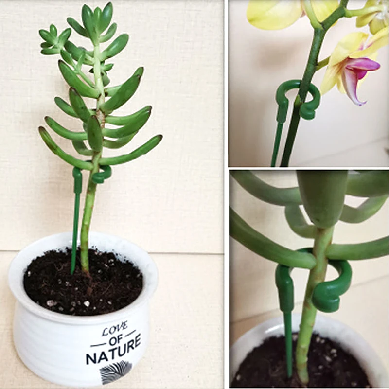 5/10/20PCS Plant Supports Stand Butterflies Orchid Flower Potted Fixing Rods Reusable Flower Holder Pole Leaf Protection Frame plant stakes,plastic plant supports,plant stem support,plant support racks,plant support stick