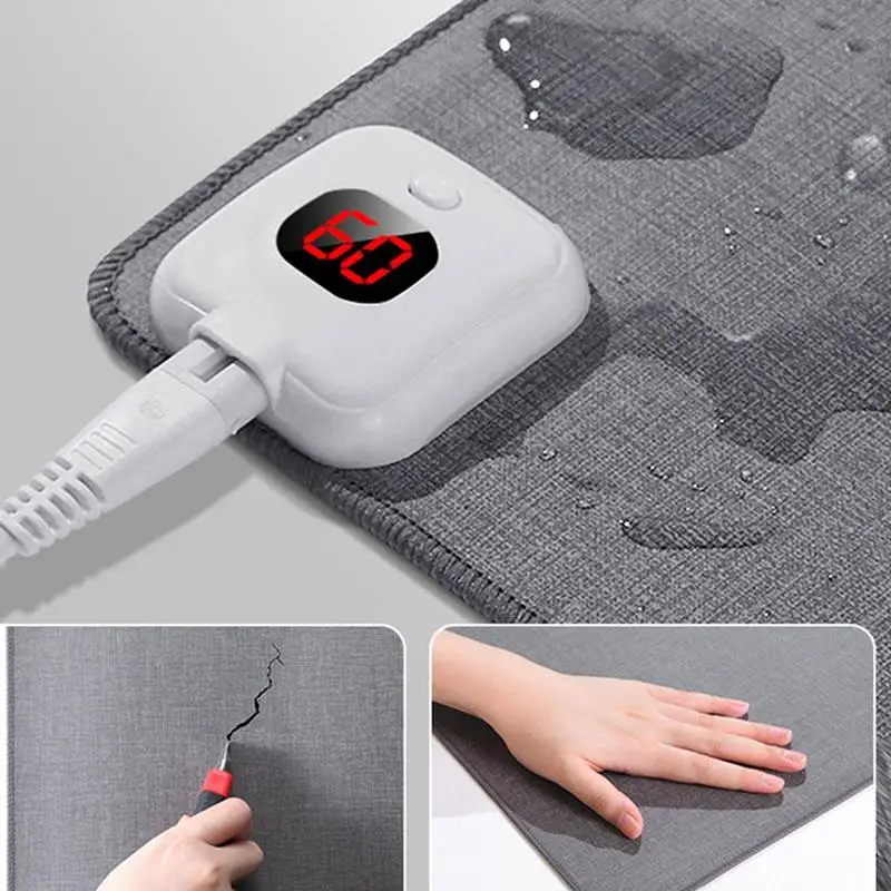 Mouse Pad Electric Heat Mouse Pad Display Temperature Heating Mouse Pad Table Mat Keep Warm Hand for Winter Office Computer Desk Keyboard