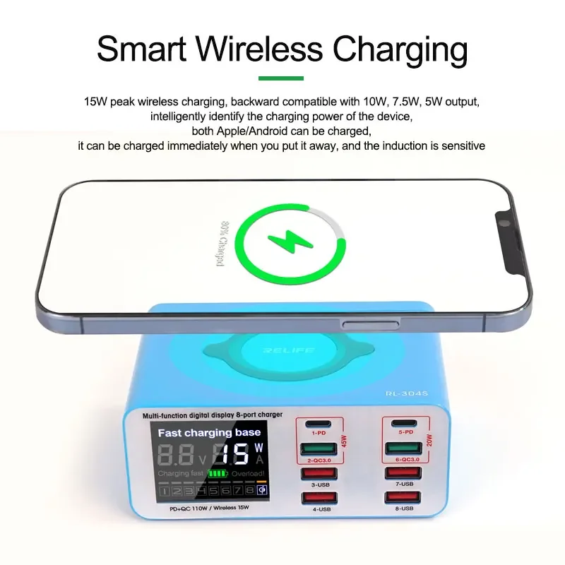 

Быстрое зарядное устройство с USB-портом, 15 Вт, поддержка QC3.0 + PD