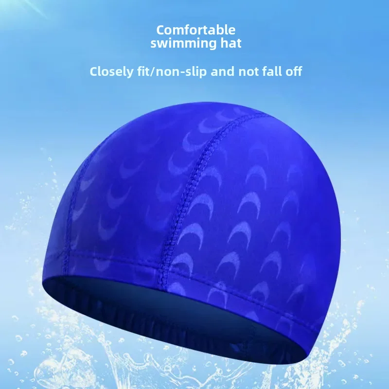 Manufacturer Spot Anti-shark Skin Swimming Cap Non-stretching Ear Protection Adult Universal Hot Spring Beach Men's swimming cap
