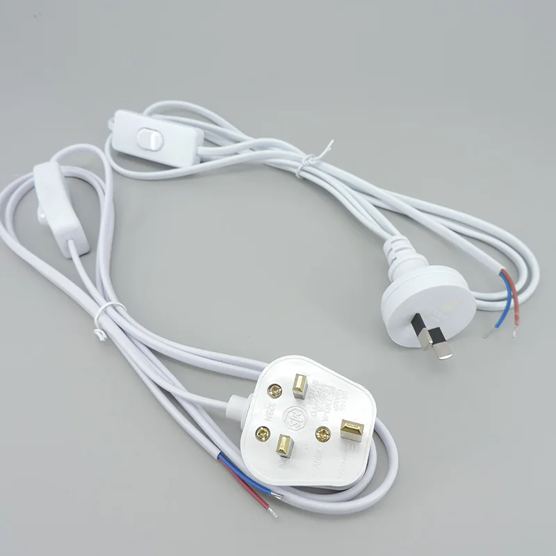 Universal 1.8m Power Cord with On-Off Switch for LED Lighting - EU/US Plug