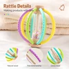 Baby Silicone Teether Toys Rain Stick Rainbow Hourglass Rain Music Rattle Ball Baby Montessori for Kids Educational Sensory Toys 3