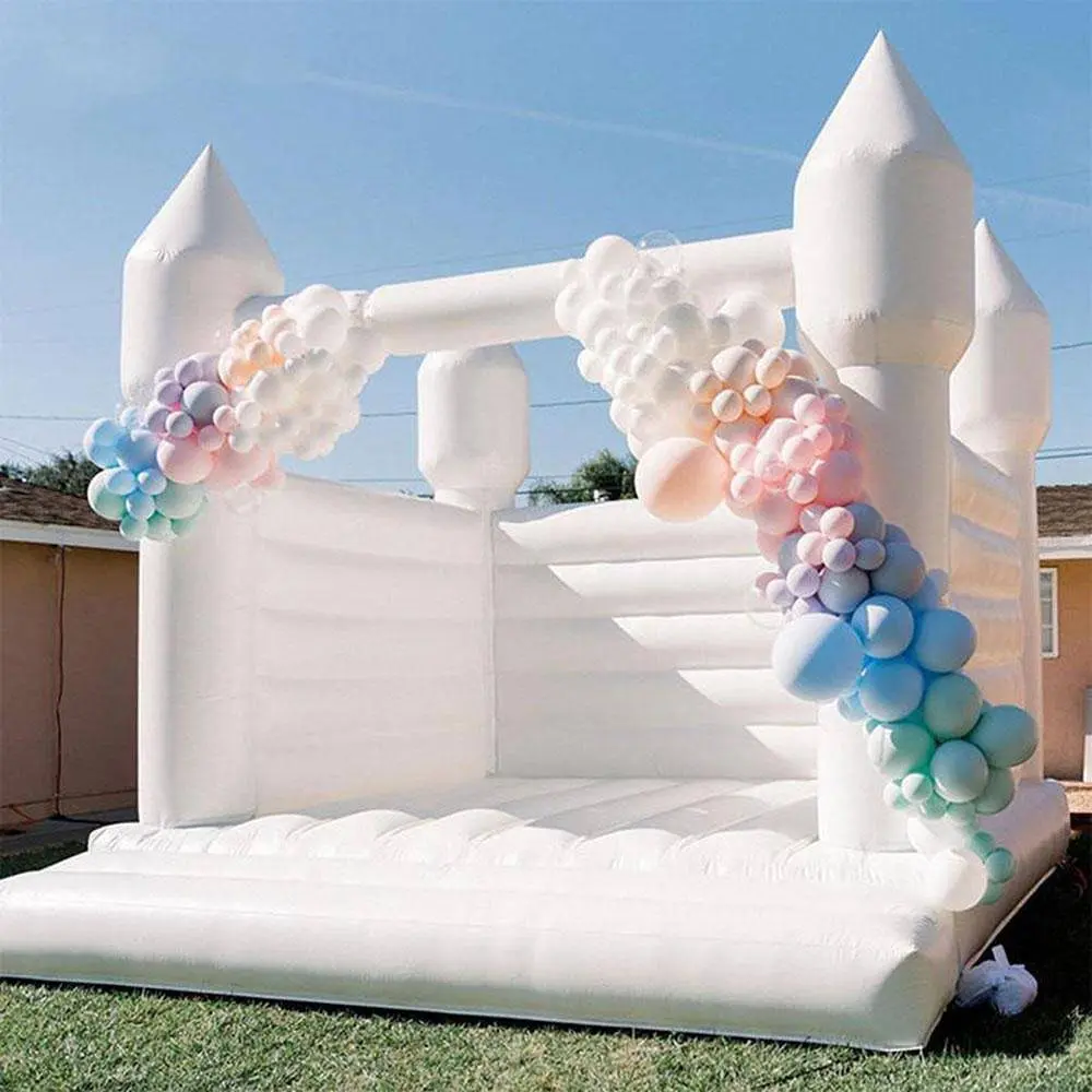 Commercial Inflatable Black/White Bounce House With Slide Combo Jumping Castle With Air Blower Ready to ship to US 5