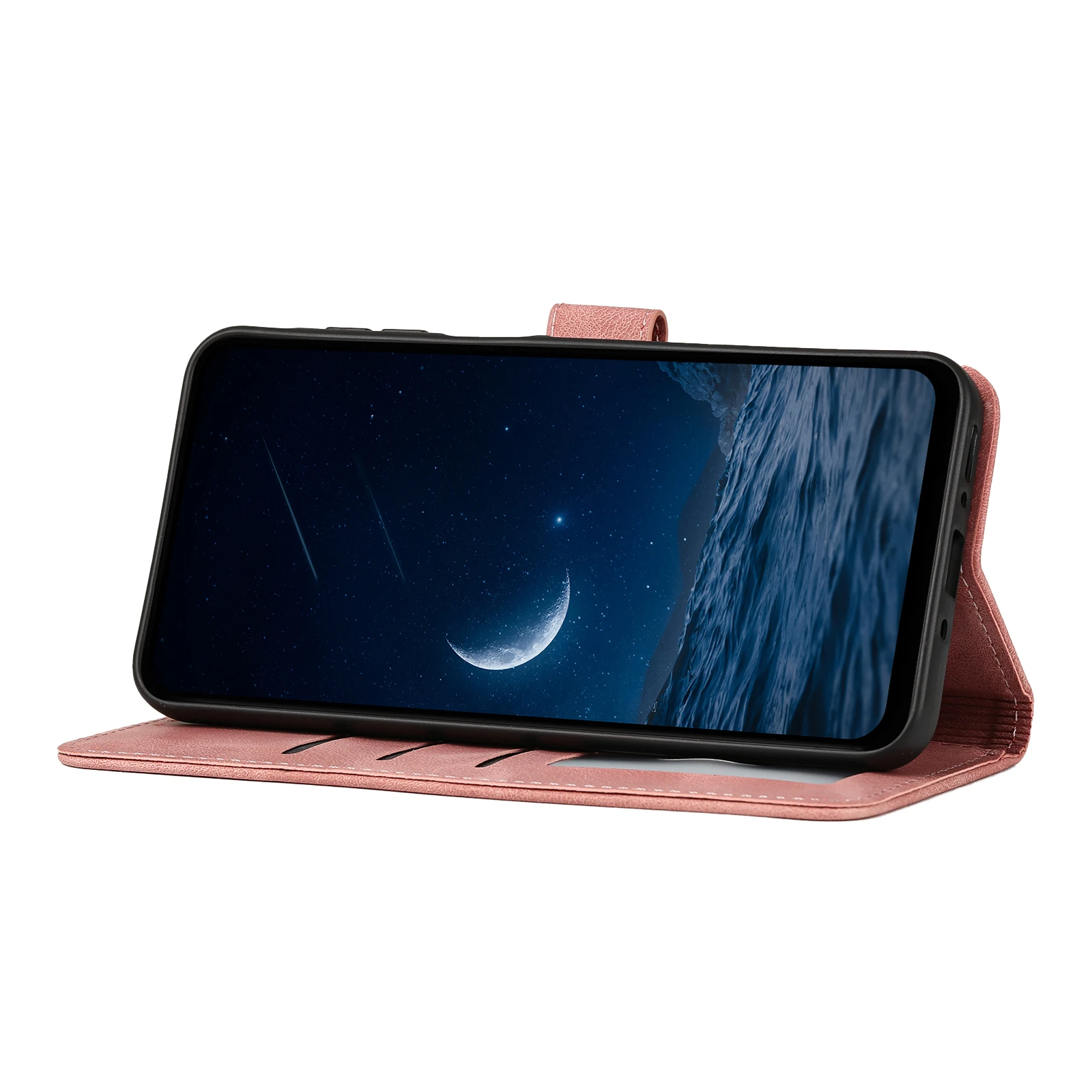 3D Cat Design Leather Flip Phone Case