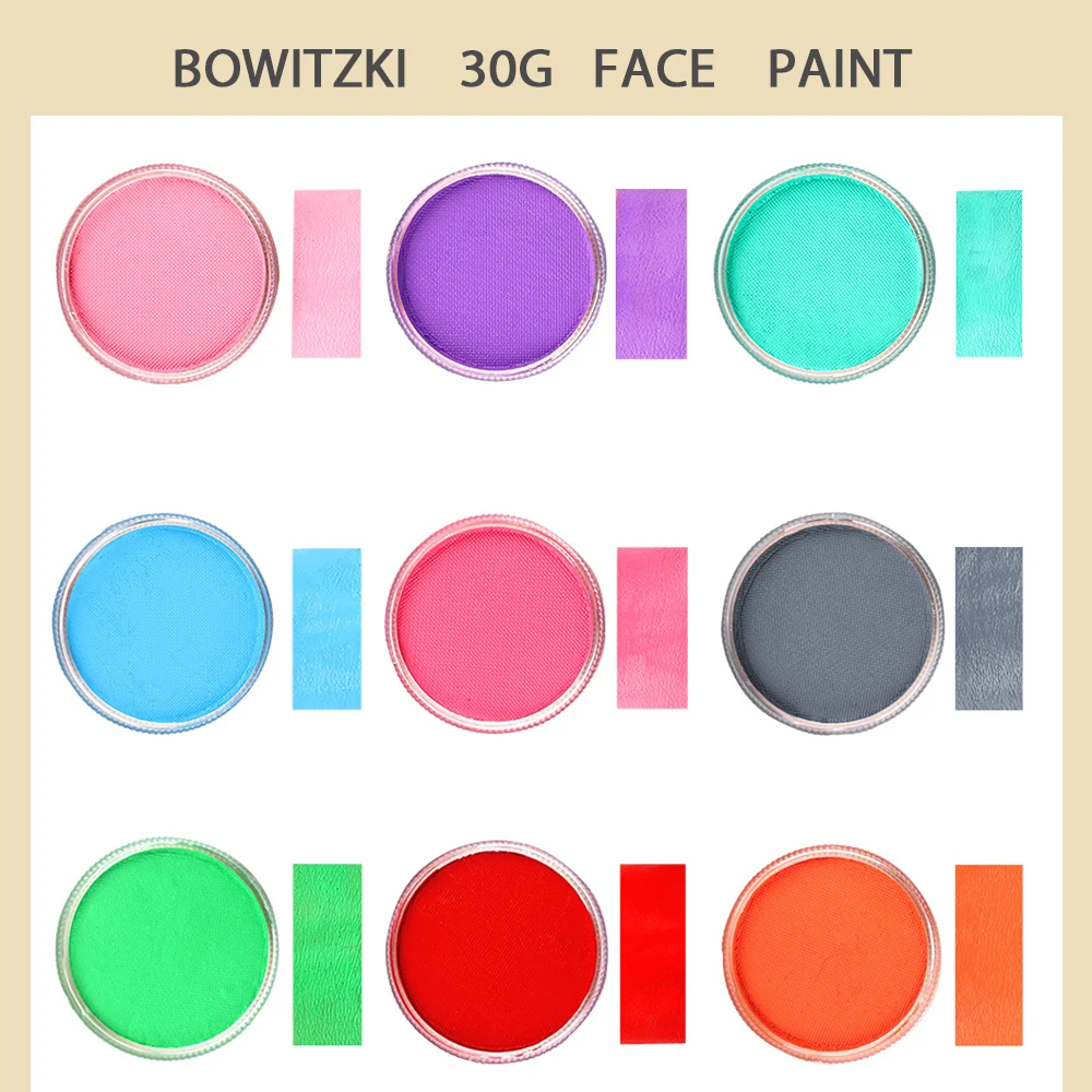Bowitzki 30g Professional Face Paint Body Paint Water Based Face painting Makeup Safe for Kids and Adults Single Color 2