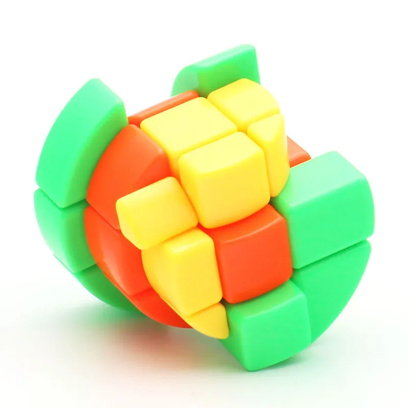 YuXin ZhiSheng 3x3x3 컬러 케이크 3 레이어 매직 큐브 트위스티 퍼즐 스티커없는 생일 선물 십대 초보자 지능 장난감