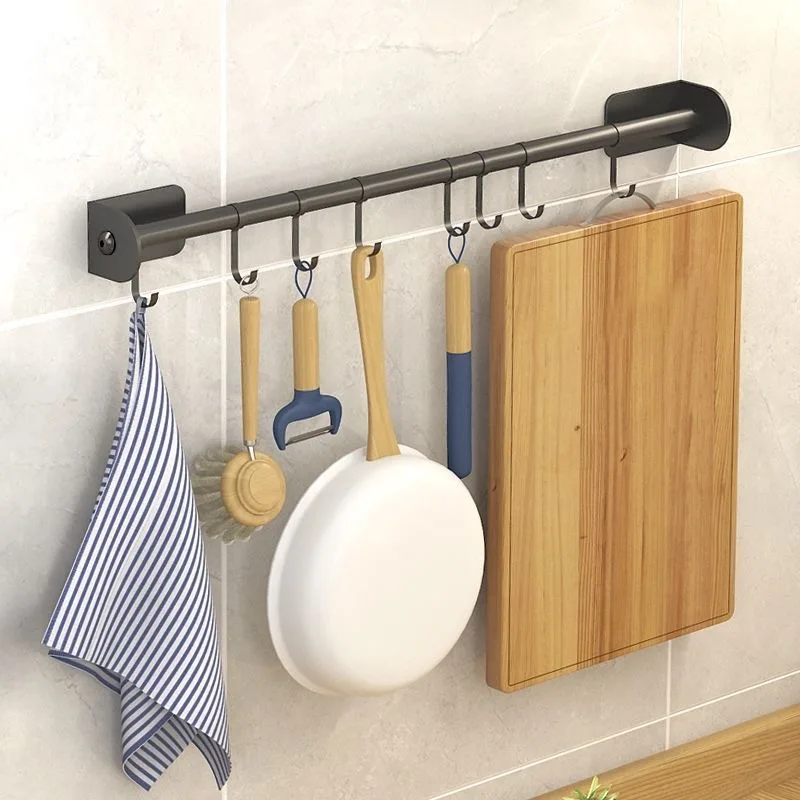 Kitchen Storage Rack Kitchen Organizer Rack Kitchen wall shelving Perforation-free traceless hook storage rack
