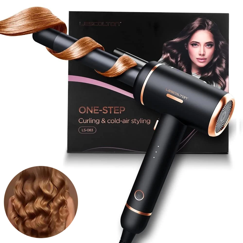 

LESCOLTON Hair Curler Cold Air Curling Irons Automatically 2 In 1 150000 High-speed Beachwaver Rotating Curl Iron for All Ages