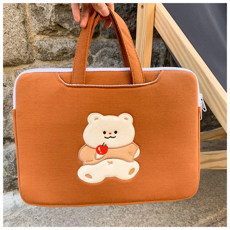 Bonito do portátil feminino bolsa luva caso
