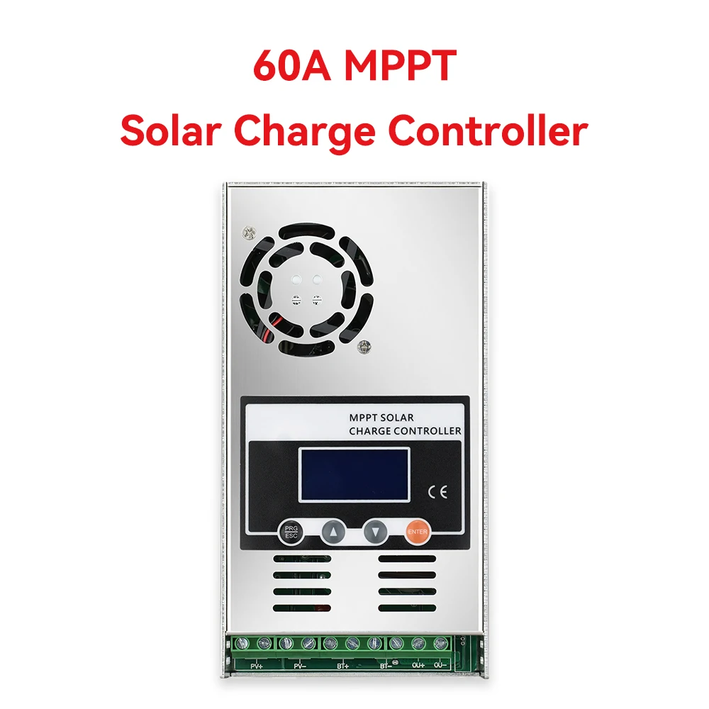 Mppt 60A Lcd Solar Charger Controller 12V 24V 36V 48V Auto Con Max 150Vdc Pv Input Adatto Per Batterie Al Litio Al Piombo